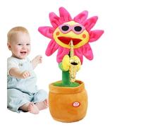 Musical Sunflower Toy - Bambola parlante a LED di peluche | 200 canzoni ripetere giocattolo per sassofono per bambini, divertente giocattolo da ballo per bambini, regalo di festa, cuscino di peluche