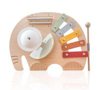 Musical Toys, set di strumenti a forma di elefante per bambini, kit per percussioni educative, design interattivo, attività, per bambini e ragazze, 10,6 x 7,9 pollici