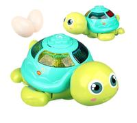 Musical Turtle Toy, Light-Up Cartoon Egg-Laying Moving Toy, Cute Crawling Tortoise Cognitive, Perfect for Interactive, Classroom, Home and School Learning, ABS