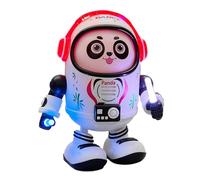 Musical Walking Toy - ABS, 7.3in Interactive Space Panda Electric Dancing Robot | Battery Operated Musical Light-Up Toy For Kids, compleanno Christmas New Year Gift