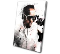 Musical Will I am Grunge Abstract SINGLE TELA parete arte foto stampa