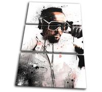 Musical Will I am Grunge Abstract TREBLE TELA parete arte foto stampa