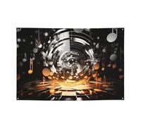 Musicale Tema Musica Clefs Banner Party Decor Sfondo Bandiera Festa di Compleanno Fotografia Sfondo Decorazione Banner e Segnali Decorazione Della Parete Banner Feste Forniture Bomboniere 180 x 119 cm