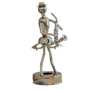 Musician Guitarist Statue - Artistic Guitar Player Sculpture, Handmade Figurine for Display | Retro Rock-Inspired Collectible, Cafe Decoration, Bar Accent, Work Desk Ornament, Home Showcase, Party