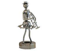 Musician Guitarist Statue - Artistic Guitar Player Sculpture, Handmade Figurine for Display | Retro Rock-Inspired Collectible, Cafe Decoration, Bar Accent, Work Desk Ornament, Home Showcase, Party