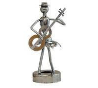 Musician Guitarist Statue - Artistic Guitar Player Sculpture, Handmade Figurine for Display | Retro Rock-Inspired Collectible, Cafe Decoration, Bar Accent, Work Desk Ornament, Home Showcase, Party