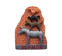 Musicista 3D Statua Brema Germania Magnete del frigorifero Souvenir turistici Magneti artigianali in resina fatti a mano Decorazione della cucina di casa Regalo per la raccolta di magneti per il frigo