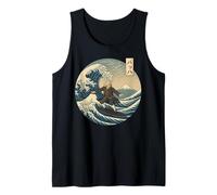 Musicista classico JS Bach Ukiyo-e Surfing Katakana Canotta