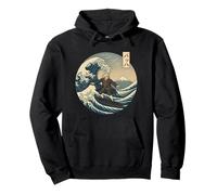 Musicista classico JS Bach Ukiyo-e Surfing Katakana Felpa con Cappuccio