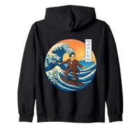 Musicista classico Mahler Ukiyo-e Surfing Felpa con Cappuccio