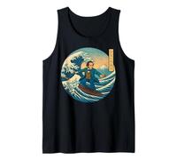 Musicista classico Mahler Ukiyo-e Surfing Katakana Canotta