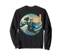 Musicista classico Mahler Ukiyo-e Surfing Katakana Felpa