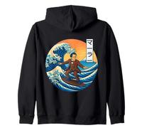 Musicista classico Mahler Ukiyo-e Surfing Katakana Felpa con Cappuccio