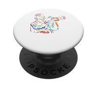 Musicista trombettista astratto e colorato PopSockets PopGrip Adesivo
