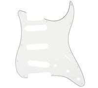 Musiclily 11 Fori SSS Battipenna Strat Pickguard per Chitarra Elettrica Fender USA/Messico Stratocaster Standard Stile Moderno,3 strati Pergamena
