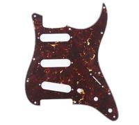 Musiclily 11 Fori SSS Battipenna Strat Pickguard per Chitarra Elettrica Fender USA/Messico Stratocaster Standard Stile Moderno,4 strati Tartarugato