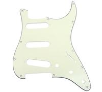 Musiclily 11 Fori SSS Battipenna Strat Pickguard per Chitarra Elettrica Fender USA/Messico Stratocaster Standard Stile Moderno,3 strati Avorio