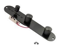 Musiclily 32mm Piastra Controllo TL Pre-cablata Interruttore 3 Vie con Cablaggio Loaded Tele Control Plate per Chitarra Elettrica Telecaster, Nero