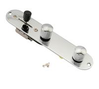 Musiclily 32mm Piastra di Controllo Pre-cablata Interruttore 3 Vie con Cablaggio Loaded Tele Control Plate per Chitarra Elettrica Telecaster, Cromato