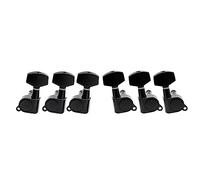 Musiclily 3L+3R Set di Meccaniche per Chitarra Elettrica Acustica,Big Button Nero