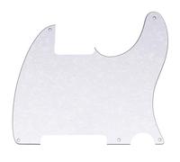 Musiclily 5 Fori Blank Tele Pickguard Battipenna per Chitarra Fender USA/Mexican Telecaster Esquire,4 strati White Pearl