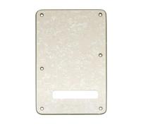 Musiclily 6 Fori Piastra Copri Molle ST Back Plate per Chitarra Elettrica Fender USA/Messico Stratocaster Standard Stile Moderno,4 strati Parchment Pearl