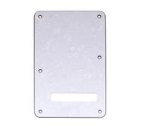 Musiclily 6 Fori Piastra Copri Molle ST Back Plate per Chitarra Elettrica Fender USA/Messico Stratocaster Standard Stile Moderno,4 strati White Pearl