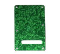 Musiclily 6 Fori Piastra Copri Molle ST Back Plate per Chitarra Elettrica Fender USA/Messico Stratocaster Standard Stile Moderno,4 strati Green Pearl