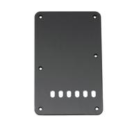 Musiclily 6 Fori Stile Vintage Strat Back Plate Copri Molle per Fender USA/Messico Stratocaster Standard Stile Moderno, 1 strato Nero Opaco