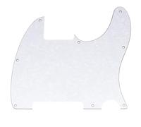Musiclily 8 Fori Battipenna Tele Pickguard Blank per Chitarra Elettrica Fender USA/Mexican Telecaster Esquire, 4 strati White Pearl