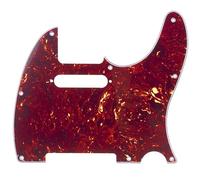 Musiclily 8 Fori Tele Battipenna Pickguard per Chitarra Elettrica Fender USA/Messico Telecaster Standard Stile Moderno, 4 strati Vintage Tortoise