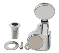 Musiclily Basic R15A 15:1 Ratio Meccanica Singola Lato Treble Tuner con Paletta Ovale Vintage per Chitarra Elettrica Acustica, Cromato