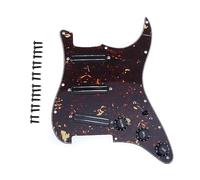 Musiclily Basic SSS Battipenna Precablato Mini Rail Humbucker TortoiseShell | con Ceramico Humbucker Pickup Formato Single Coil Set, per Chitarra Elettrica tipo Strat