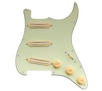 Musiclily Basic ST-SSS Battipenna Precablato con Mini Rail Humbucker Ceramico per Chitarra Elettrica Tipo Strat, 3 strati Mint Green