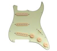 Musiclily Basic ST-SSS Battipenna Precablato con Pickup Single Coil Ceramico per Chitarra Elettrica Tipo Strat, 3 strati Mint Green
