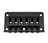 Musiclily Black 52.5mm 6 String Fixed Saddle Hardtail Bridge For ST Tele Guitar