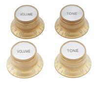 Musiclily Chitarra Manopole 2 Volume 2 Tono Top Hat Bell Knobs per Chitarra Elettrica tipo Les Paul SG, Dorato