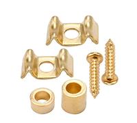 Musiclily Guide per corde piatte e ondulate Strat, ferma corde per chitarra, per parti Fender American Vintage Stratocaster, oro (confezione da 4)