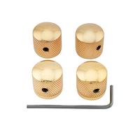 Musiclily Metrica Manopole Metallo Volume Tone Dome Knobs per Chitarra Elettrica Fender Telecaster/Basso, Dorato (4 Pezzi)