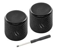 Musiclily Pro 1/4"Manopole Flat Top Knobs con Vite Fissaggio Nero 2 Pezzi