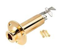 Musiclily Pro 1/4 Pollici Mono Stereo Entrata Presa Jack Con Reggi Tracolla per Chitarra Acustica Basso, Dorato