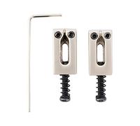 Musiclily Pro 10,5mm Sellette stile Moderno per Ponte Wilkinson M Series Chitarra Elettrica stile Strat, Nickel(Set di 2)