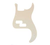 Musiclily Pro 10 Fori Battipenna P Basso Pickguard per JPN Fender Japan Precision Bass 4 Corde, 1 strato Crema