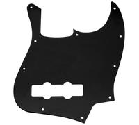 Musiclily Pro 10 Fori J Bass Battipenna Pickguard 1 strato Nero | per Basso Elettrico Fender American/Messicano Standard Jazz Bass