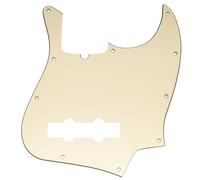 Musiclily Pro 10 Fori Stile Moderno Pickguard Battipenna Basso per American Jazz Bass 4 Corde, 3 strati Crema