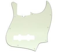 Musiclily Pro 10 Fori Stile Moderno Pickguard Battipenna Basso per American Jazz Bass 4 Corde, 3 strati Avorio