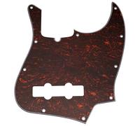 Musiclily Pro 10 Fori Stile Moderno Pickguard Battipenna Basso per American Jazz Bass 4 Corde, 4 strati Red Tortoise