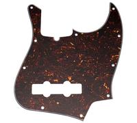 Musiclily Pro 10 Fori Stile Moderno Pickguard Battipenna Basso per American Jazz Bass 4 Corde, 4 strati Tartarugato
