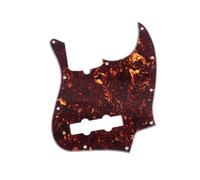Musiclily Pro 10 Fori Stile Moderno Pickguard Battipenna Basso per American Jazz Bass 4 Corde, 4 strati Tartarugato