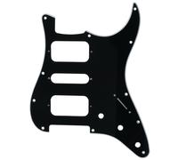 Musiclily Pro 11 Fori Round Corner HSH Battipenna Strato Pickguard per Chitarra Elettrica American/Mexican Fender Standard Stratocaster, 3 Strati Nero